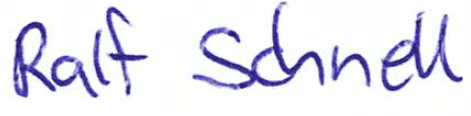 Unterschrift von Ralf Schnell